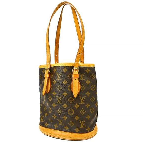 AUTHENTIC LOUIS VUITTON MONOGRAM BUCKET PM TOTE BAG DK0152 - Picture 2 of 8